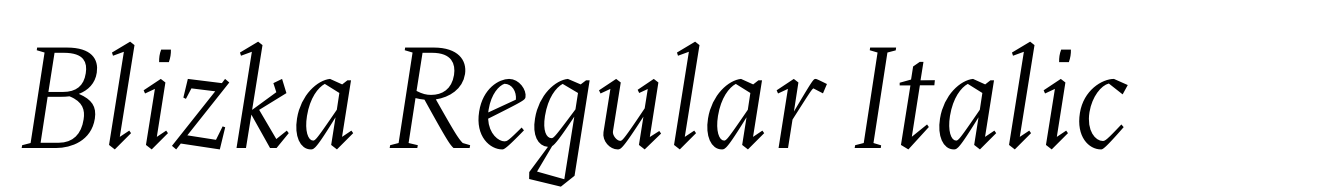 Blizka Regular Italic